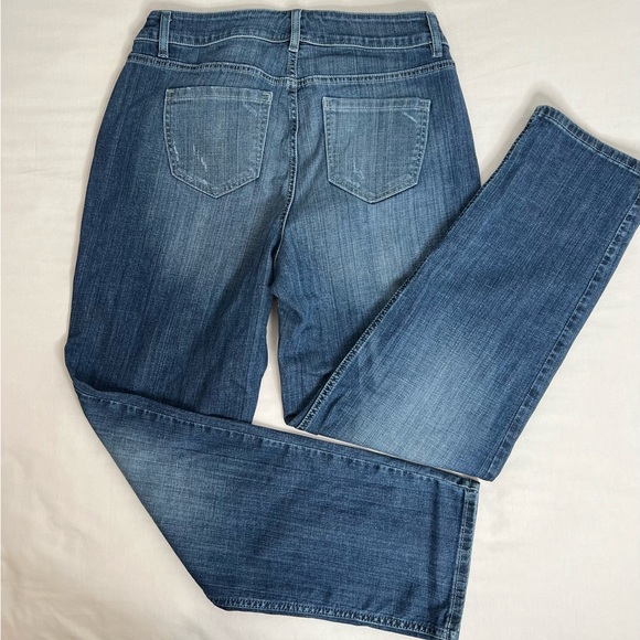 Lane Bryant Women's Size 14 Blue Straight Elastic Waist Dark Wash Stretch Jeans - Picture 7 of 10